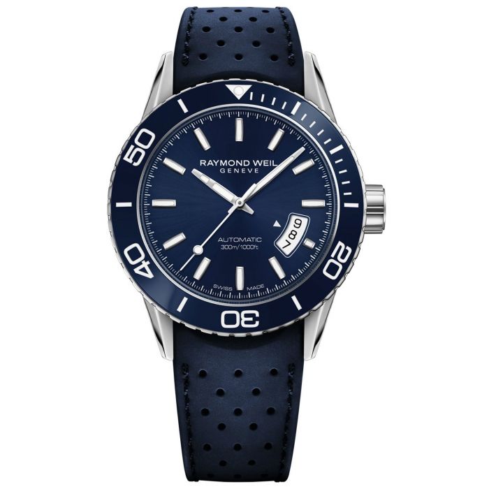 Raymond Weil Freelancer Diver Mặt Xanh Dây Cao Su 2760-SR3-50001