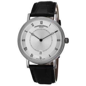 Frederique Constant Slimline Classics Automatic Mặt Tròn Màu Bạc Dây Da Màu Đen Lịch Ngày FC-306MC4S36