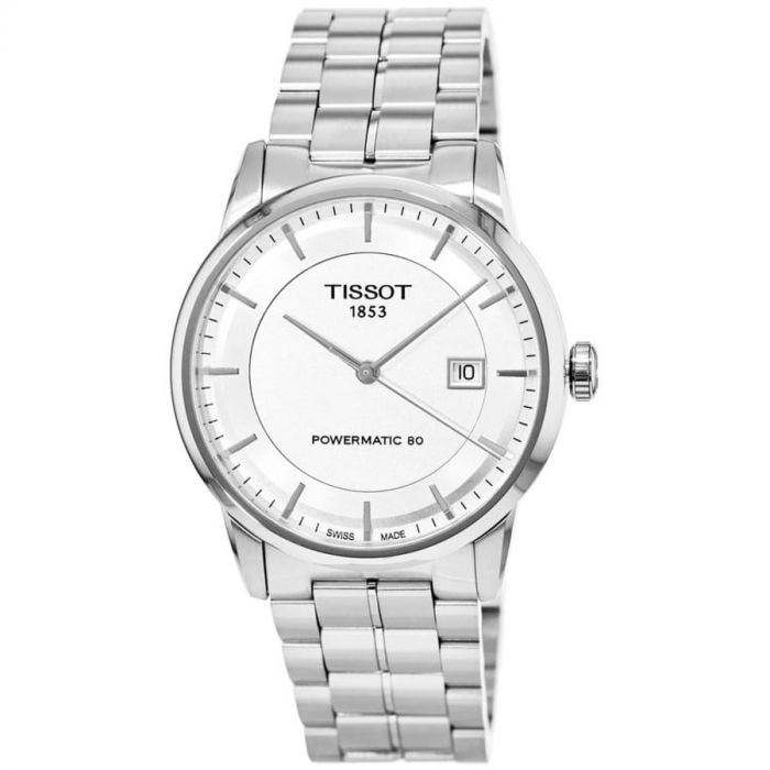 Tissot Luxury Automatic Mặt Tròn Dây Kim Loại Màu Bạc Lịch Ngày T086.407.11.031.00