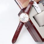 Frederique Constant Smartwatch Mặt Số Tròn Dây Da Nâu FC-285V5B4