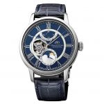 Orient Star Moonphase Dây Da Xanh Mặt Xanh Blue RE-AM0002L