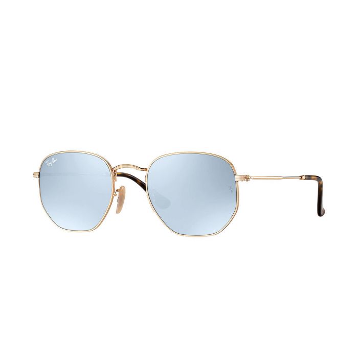 Ray-ban Hexagonal Mắt Tròn Màu Bạc Gọng Kim Loại Màu Vàng RB3548N 001/30