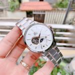 Orient Sun and Moon Bambino Dây Kim Loại Màu Bạc RA-AS0101S10B