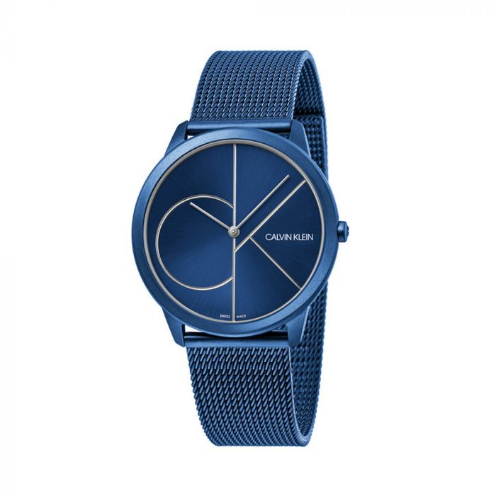 Calvin Klein Minimal  Mặt Số Tròn Dây Xanh Nữ K3M52T5N