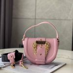 Versace Jeans Couture Baroque-buckle Tote Bag In Pink