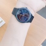 Calvin Klein Minimal  Mặt Số Tròn Dây Xanh Nữ K3M52T5N