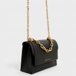Charles & Keith Front Flap Chain Handle Crossbody Bag