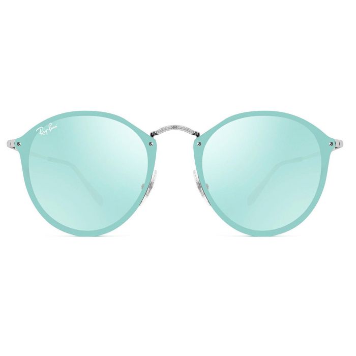 Ray-ban Blaze Mắt Tròn Gọng Kim Loại Màu Bạc RB3574N