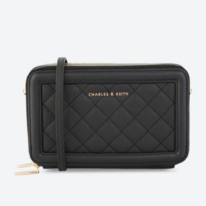 Charles & Keith Quilted Màu Đen Quai Xách CK6-10840105_BLACK