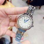 Bulova Rosedale Diamond Mặt Trắng Dây Kim Loại Màu Bạc 96R174