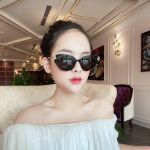 Versace Sunglasses Transparent Mắt Đen Gọng Kim Loại Màu Bạc VE4351