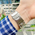 Seiko Automatic Mặt Tròn Màu Cafe Dây Kim Loại Demi SARV006