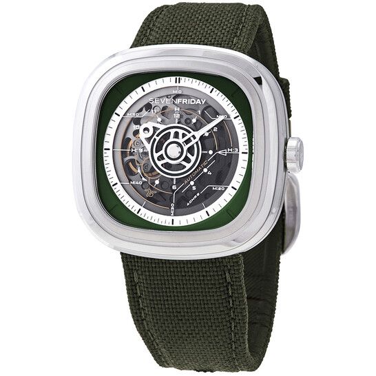 Sevenfriday T-Series Gradient Mặt Vuông Dây Dù Xanh T2/01