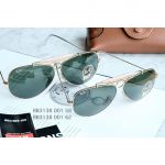 Ray-ban Shooter Mắt Xanh Gọng Kim Loại Màu Vàng RB3138 001 58