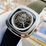 Sevenfriday T-Series Gradient Mặt Vuông Dây Dù Xanh T2/01