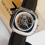 Sevenfriday T-Series Gradient Mặt Vuông Dây Dù Xanh T2/01