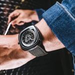 Sevenfriday T-Series Gradient Mặt Vuông Dây Dù Xanh T2/01