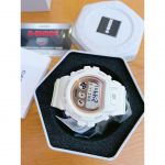 Casio G Shock Mặt Tròn Màu Hồng Dây Cao Su Màu Trắng Lịch Ngày Thứ GMD-S6900MC-7