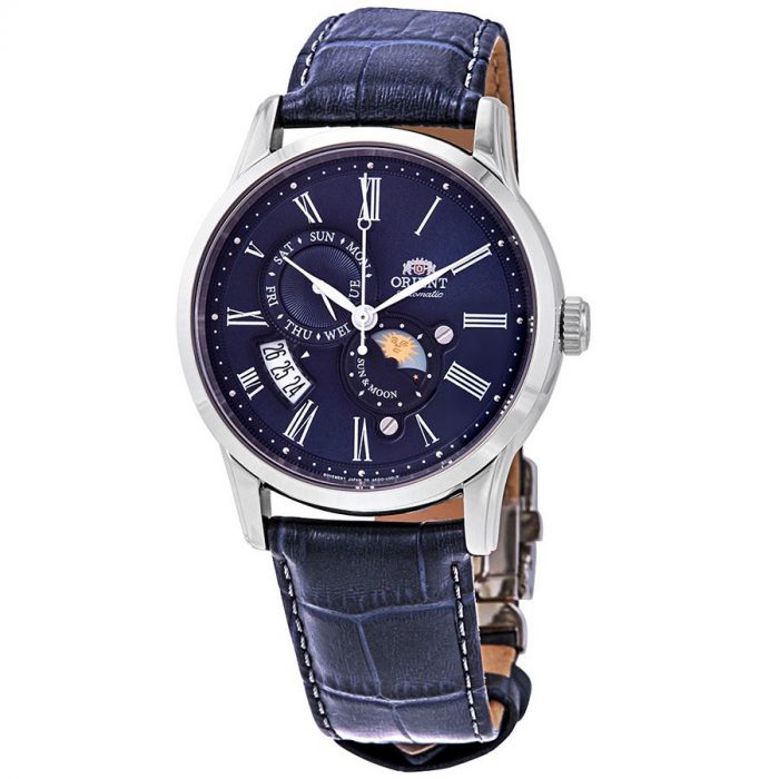 Orient Sun And Moon Gen 3 Dây Da Xanh Blue FAK00005D0