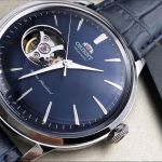 Orient Mechanical Classic Mặt Xanh Lộ Máy Dây Da RA-AG0005L10B