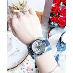 Guess Heartbreaker Mặt Tròn Màu Bạc Dù Màu Xanh W1141L1