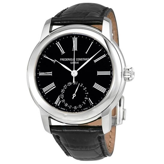 Frederique Constant Classics Mặt Số Đen Tròn Dây Da 710MB4H6