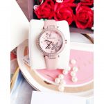 Michael Kors Parker Pavé Rose Mặt Tròn Khảm Trai Dây Da Màu Hồng MK6808