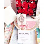 Michael Kors Parker Pavé Rose Mặt Tròn Khảm Trai Dây Da Màu Hồng MK6808