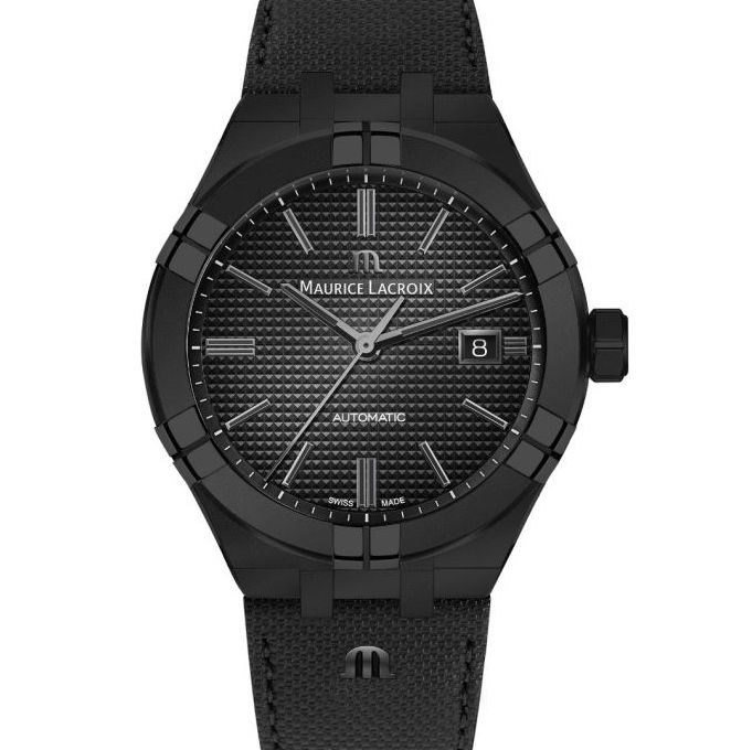 Maurice Lacroix Aikon FullBlack Mặt Số Tròn Dây Da AI6008-PVB01-330-1