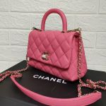 Chanel Coco Mini Top Handle Handbag Pink Màu Hồng