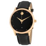 Movado 1881 Automatic Mặt Đen Tròn Dây Da 0607062