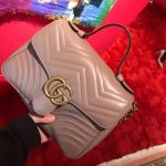 Gucci GG Marmont top handle Màu Hồng Dusty Pink Size Small