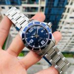 Longines HydroConquest Automatic Mặt Tròn Màu Xanh Dây Kim Loại Màu Bạc Lịch Ngày L37424966