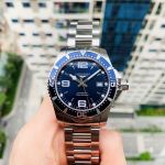 Longines HydroConquest Automatic Mặt Tròn Màu Xanh Dây Kim Loại Màu Bạc Lịch Ngày L37424966