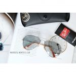 Ray-ban Aviator Mắt Màu Xám Gọng Kim Loại Màu Bạc RB3025 906515 58