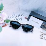 Christian Dior Catstyle Dior1 Mắt Xanh Gọng Đen Pha Kim Loại