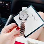 Gucci GG2570 Diamond Mặt Tròn Trắng Dây Kim Loại YA142403