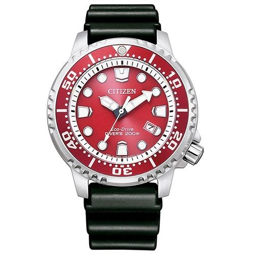 Citizen Eco Drive Promaster Diver Mặt Số Đỏ Dây Cao Su BN0159-15X