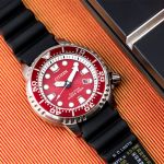 Citizen Eco Drive Promaster Diver Mặt Số Đỏ Dây Cao Su BN0159-15X