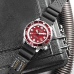 Citizen Eco Drive Promaster Diver Mặt Số Đỏ Dây Cao Su BN0159-15X