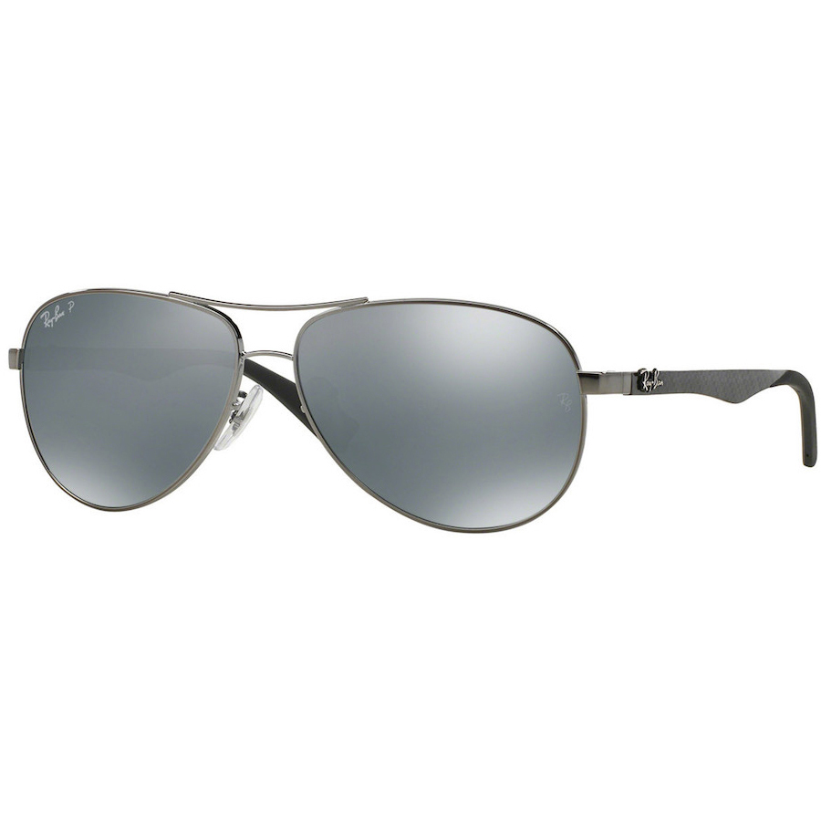 Ray-ban Polarized Silver Mirror Aviator Men's Sunglasses RB8313 004/K6 xách  tay chính hãng giá rẻ bảo hành dài - Kính nam - Senmix