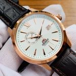 Orient Contemporary Automatic Viền Vàng Hồng Dây Da Màu Nâu FAL00004W0