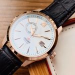 Orient Contemporary Automatic Viền Vàng Hồng Dây Da Màu Nâu FAL00004W0