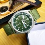 Seiko 5 Sport Automatic Khaki Green Canvas Dây Dù Màu Xanh SNZG09