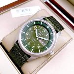 Seiko 5 Sport Automatic Khaki Green Canvas Dây Dù Màu Xanh SNZG09