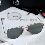 Ray-ban Aviator Special Edition Mắt Xanh Gọng Titanium Vàng RB8125 913658