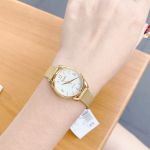 Citizen Women's Mặt Số Tròn Dây Kim Loại Bạc EM0682-58P