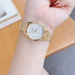 Citizen Women's Mặt Số Tròn Dây Kim Loại Bạc EM0682-58P