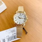 Citizen Women's Mặt Số Tròn Dây Kim Loại Bạc EM0682-58P