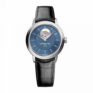 Raymond Weil Maestro Open Heart Mặt Tròn Dây Da Vân Đen 2827-STC-50001